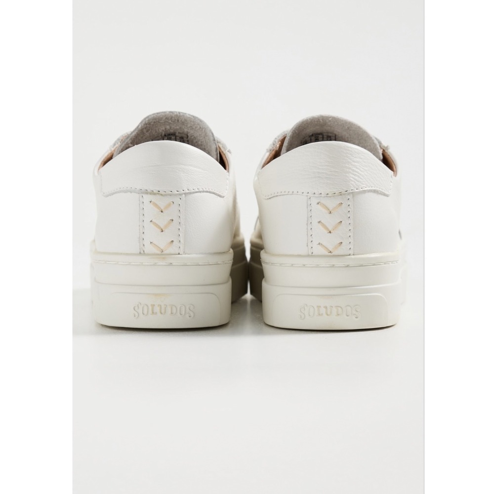 Soludos Ibiza Platform Leather Sneakers Size‎ 8 Oasis White Casual Comfortable - Picture 4 of 14